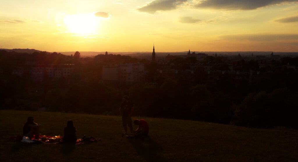 coucher de soleil cracovie