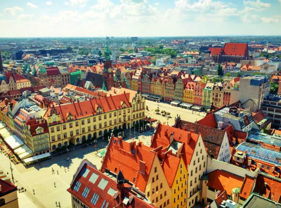 vue de hauteur place rynek