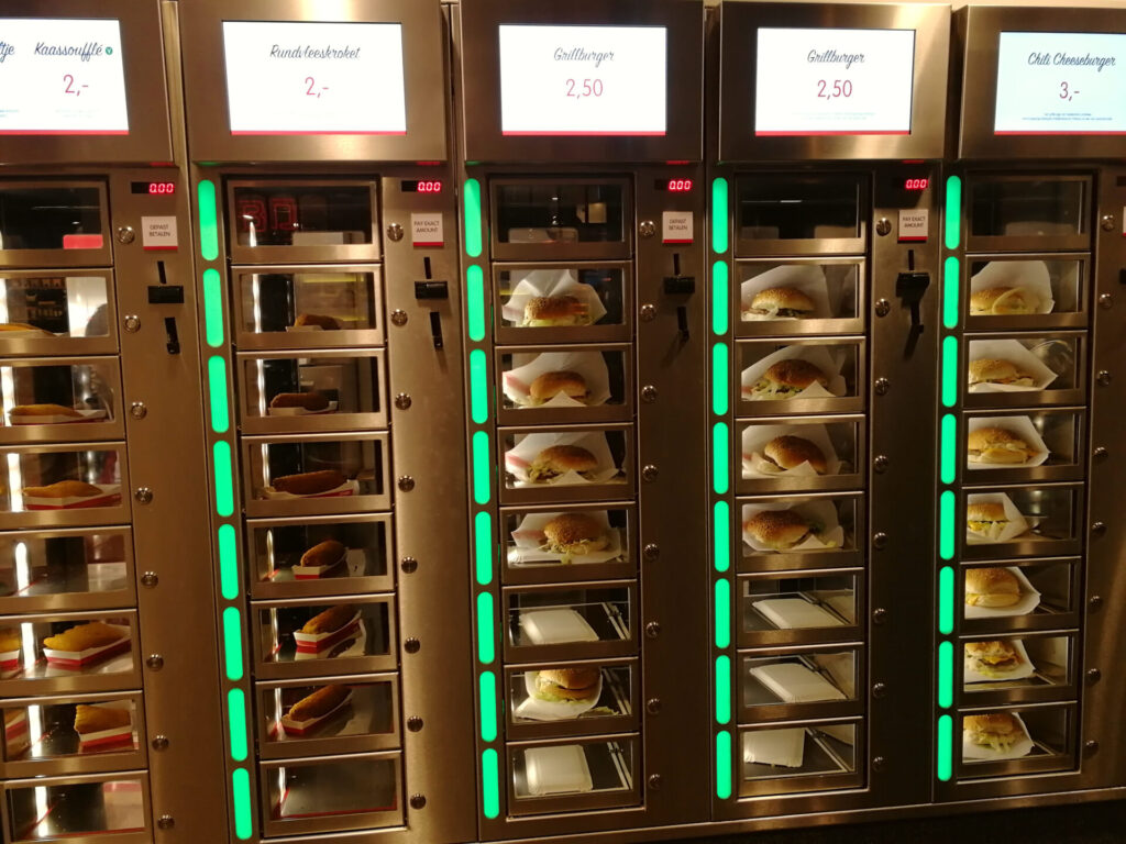distributeur de burgers à Amsterdam
